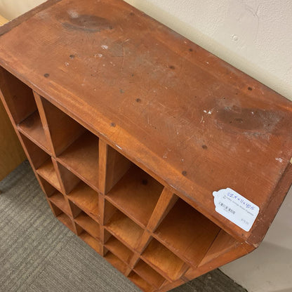16 Cubby Vintage Wood Organizer