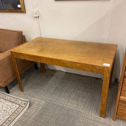 Contemporary Burl Wood Desk w/Drawers (AS IS)