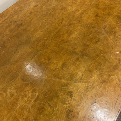 Contemporary Burl Wood Desk w/Drawers (AS IS)