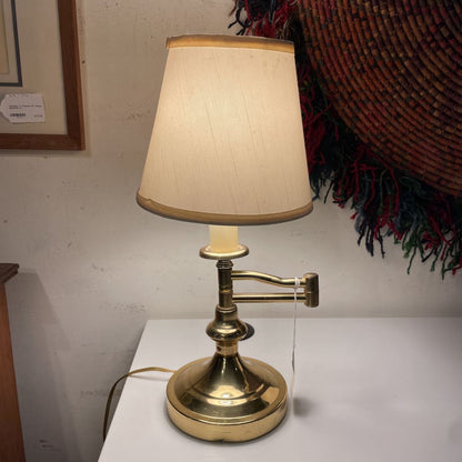 Round Brass Adjust. Offset Desk Lamp