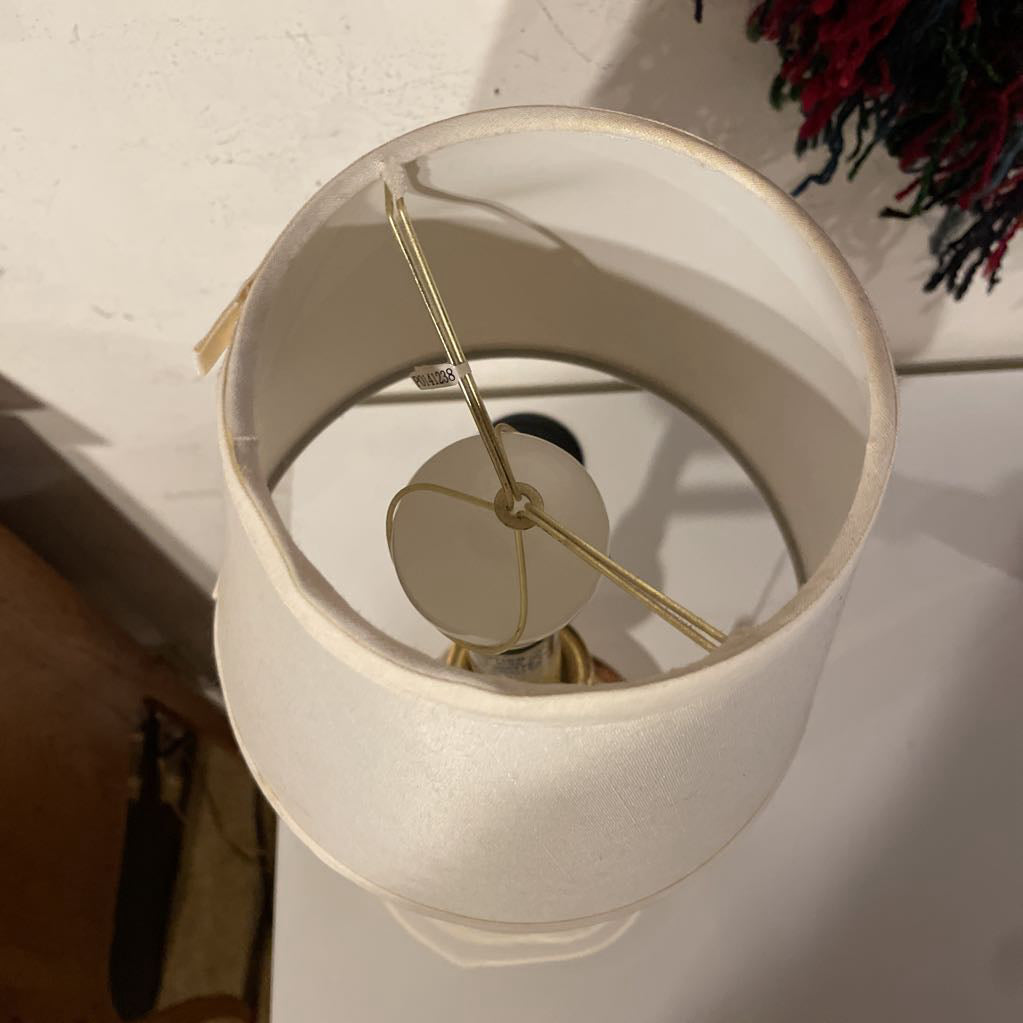 Round Brass Adjust. Offset Desk Lamp