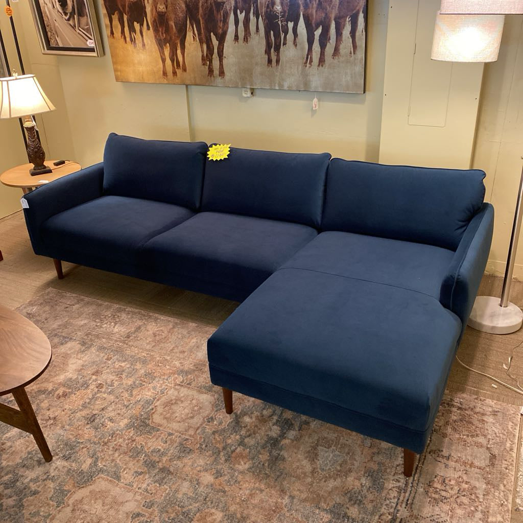 Egersund Prussian RAF Chaise Sectional