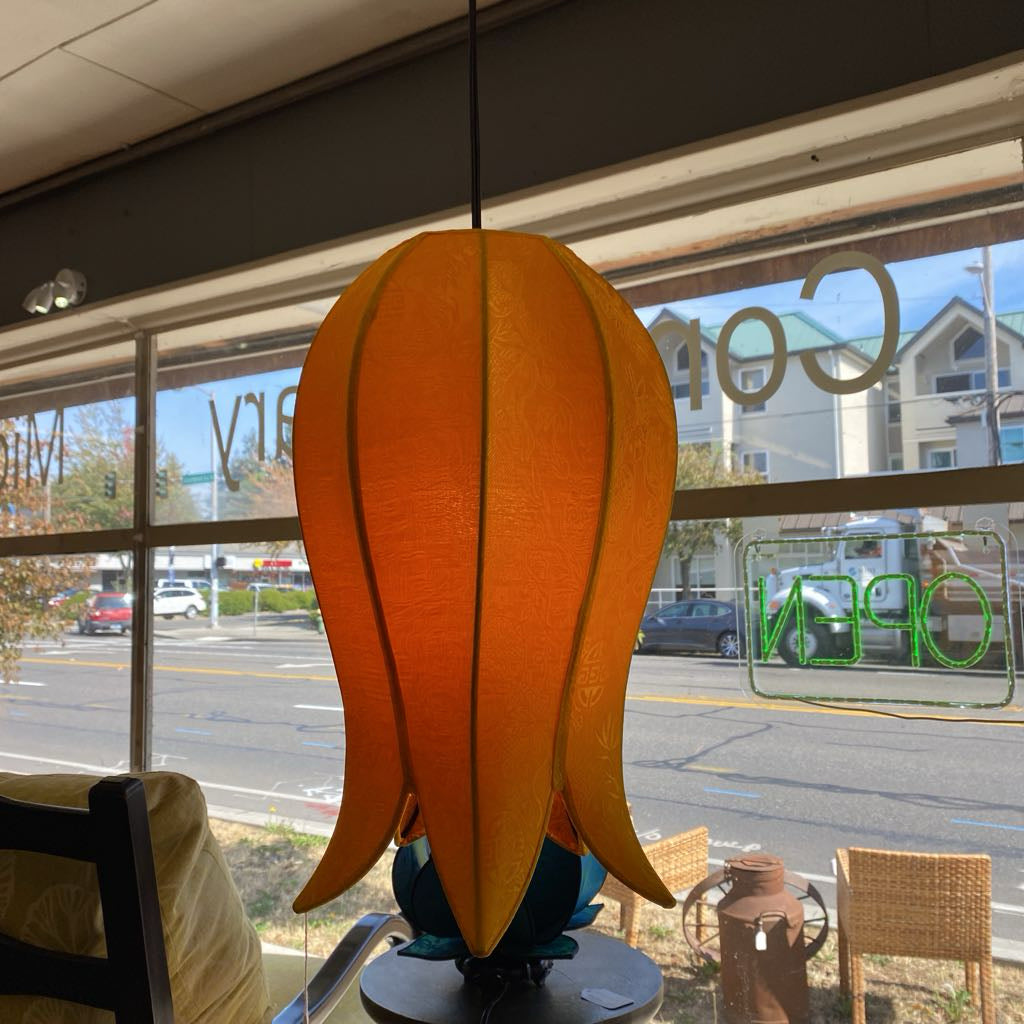 Gold Silk Hanging Blossom Lamp