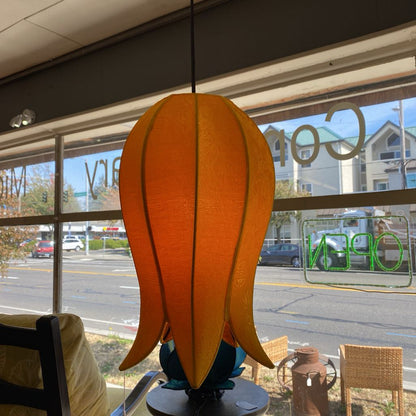Gold Silk Hanging Blossom Lamp