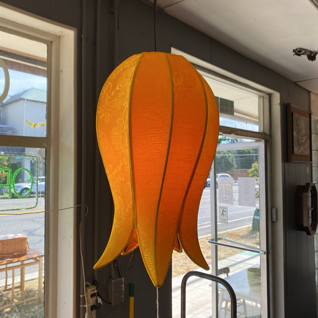 Gold Silk Hanging Blossom Lamp