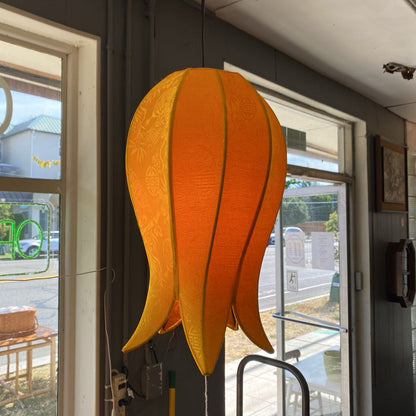 Gold Silk Hanging Blossom Lamp