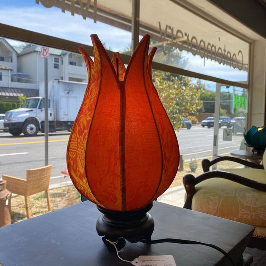 Tangerine Silk Blossom Table Lamp