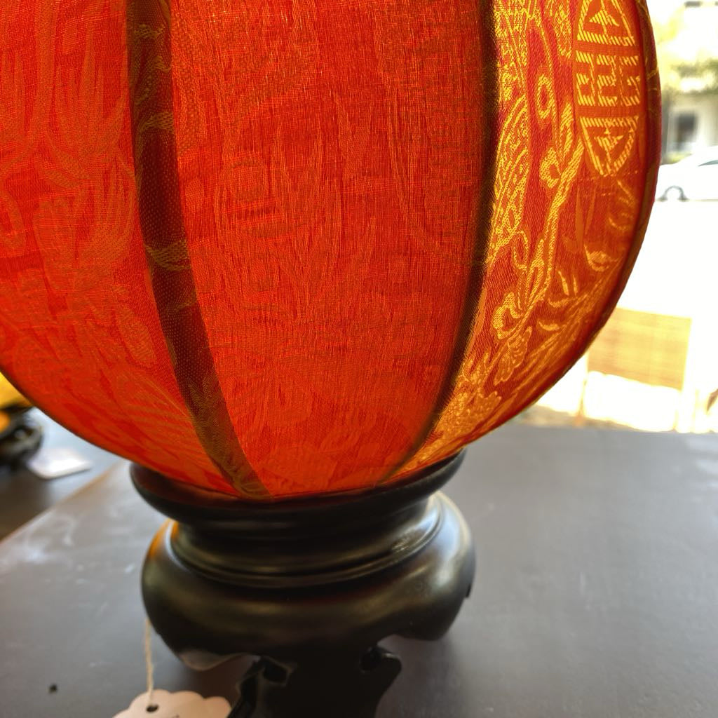 Tangerine Silk Blossom Table Lamp