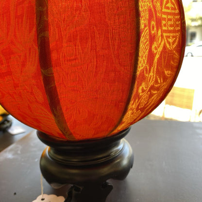 Tangerine Silk Blossom Table Lamp