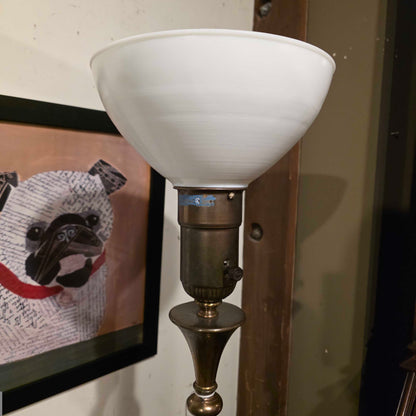Bronze Floor Lamp w/ Beige Shade