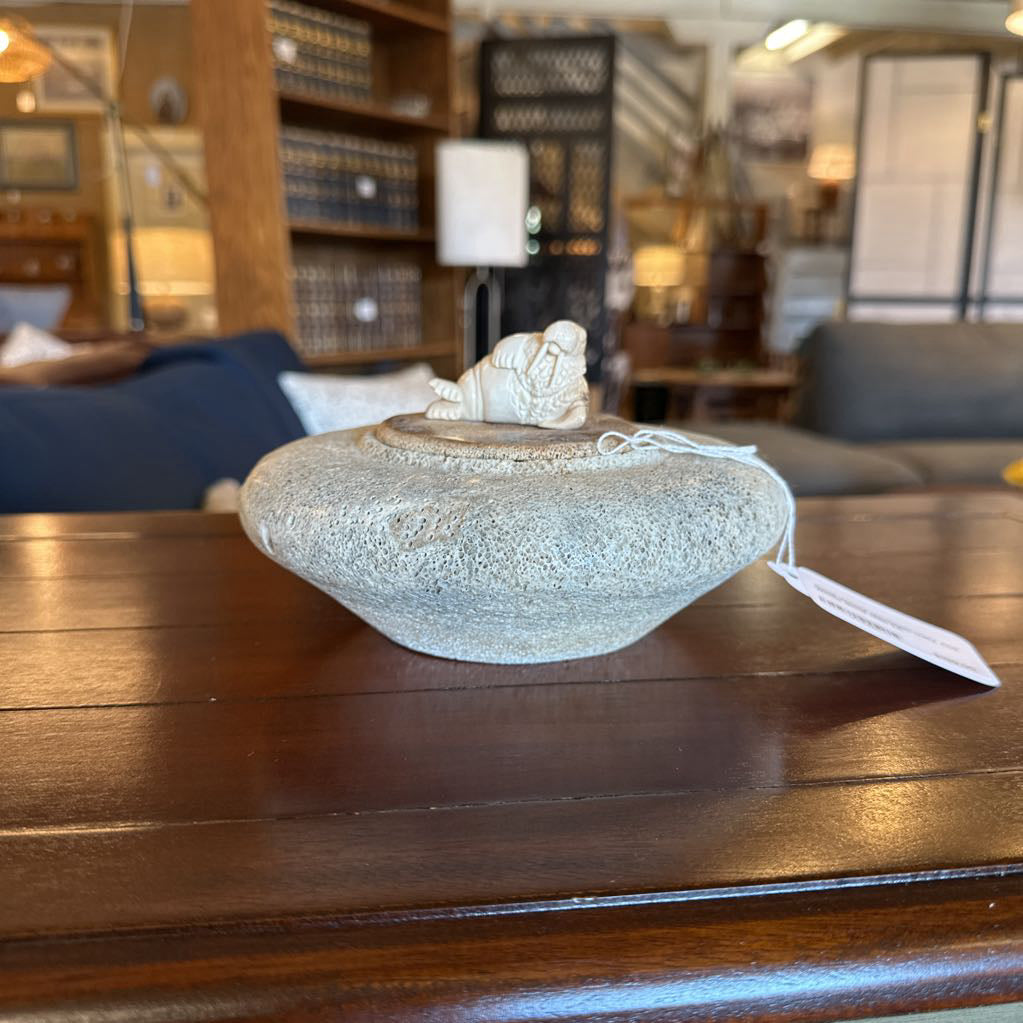 Small Wooly Mammoth Ivory And Whale Bone Dish