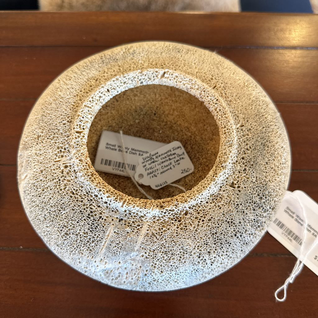 Small Wooly Mammoth Ivory And Whale Bone Dish