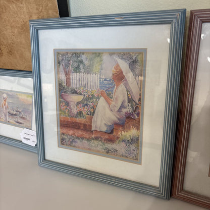 Sitting at the Garden Oil Painting
