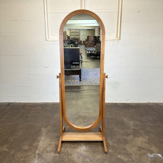 Teak Tilting Floor Mirror