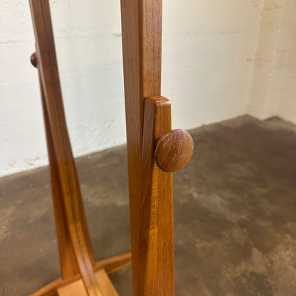 Teak Tilting Floor Mirror