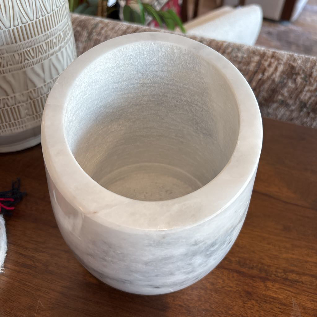 White Marble Wine Holder
