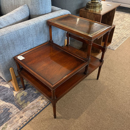 MC Weiman 2-Tier Mahogany Side Table 20" Wide