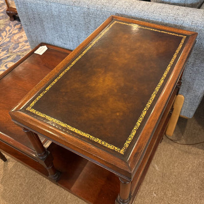 MC Weiman 2-Tier Mahogany Side Table 20" Wide