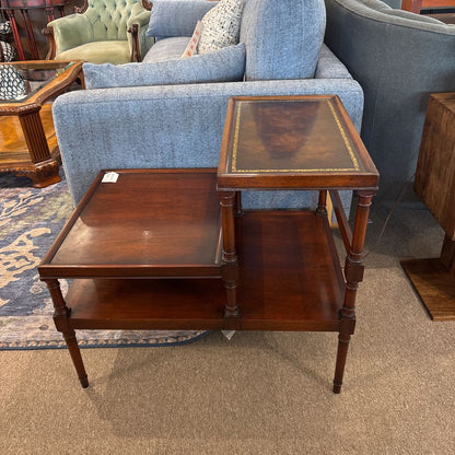 MC Weiman 2-Tier Mahogany Side Table 20" Wide