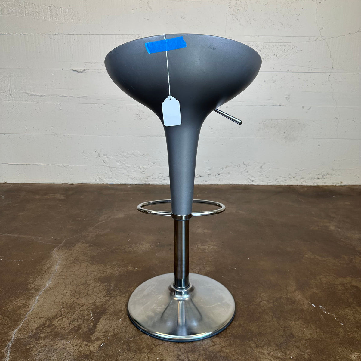Silver And Chrome Barstools (Set Of Two)