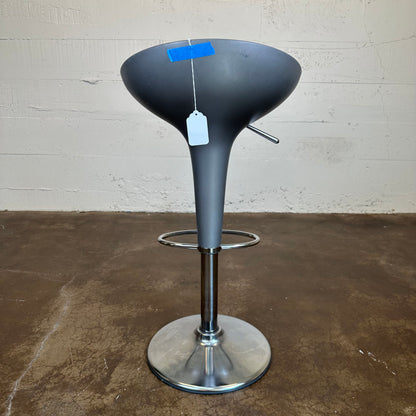 Silver And Chrome Barstools (Set Of Two)