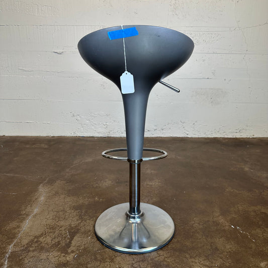 Silver And Chrome Barstools (Set Of Two)
