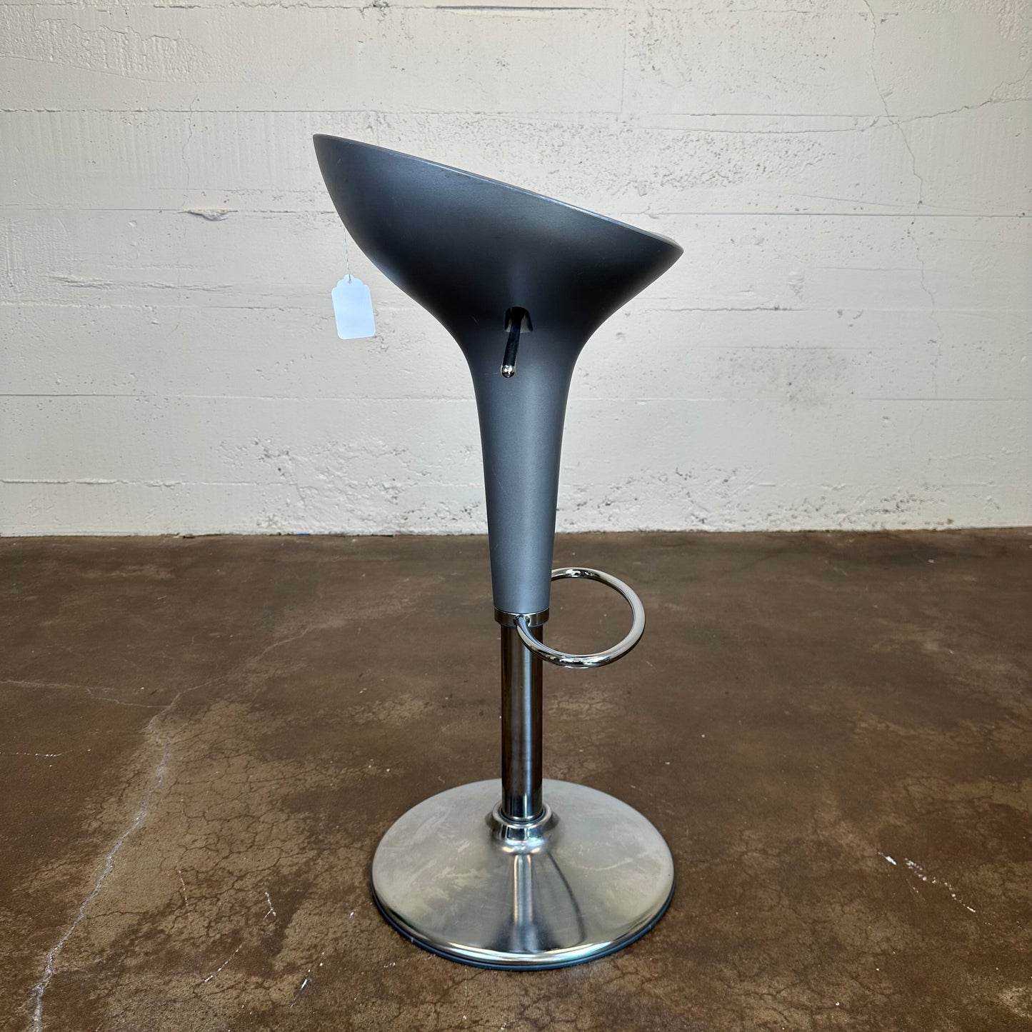 Silver And Chrome Barstools (Set Of Two)
