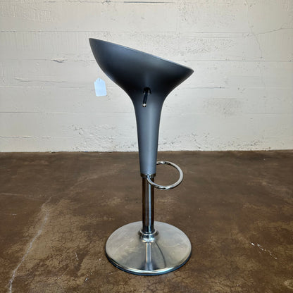 Silver And Chrome Barstools (Set Of Two)