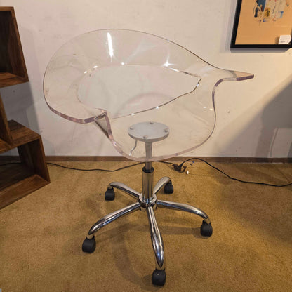 Mod Lucite Rolling Chair AS IS