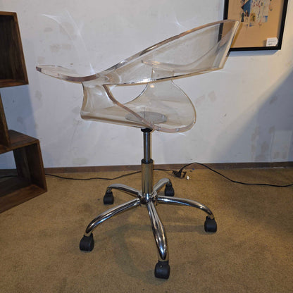 Mod Lucite Rolling Chair AS IS