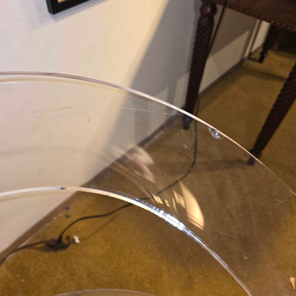 Mod Lucite Rolling Chair AS IS