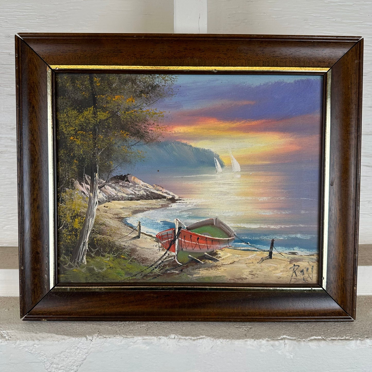 Sunset On The Bay Original Oil Painting