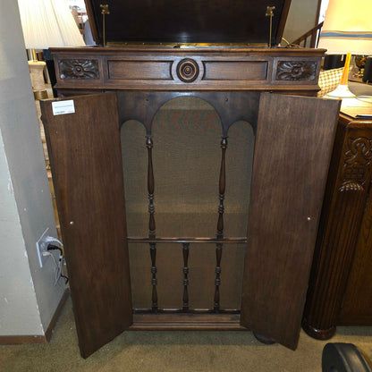 Victrola Carved Wood Cabinet