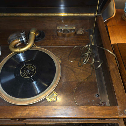 Victrola Carved Wood Cabinet