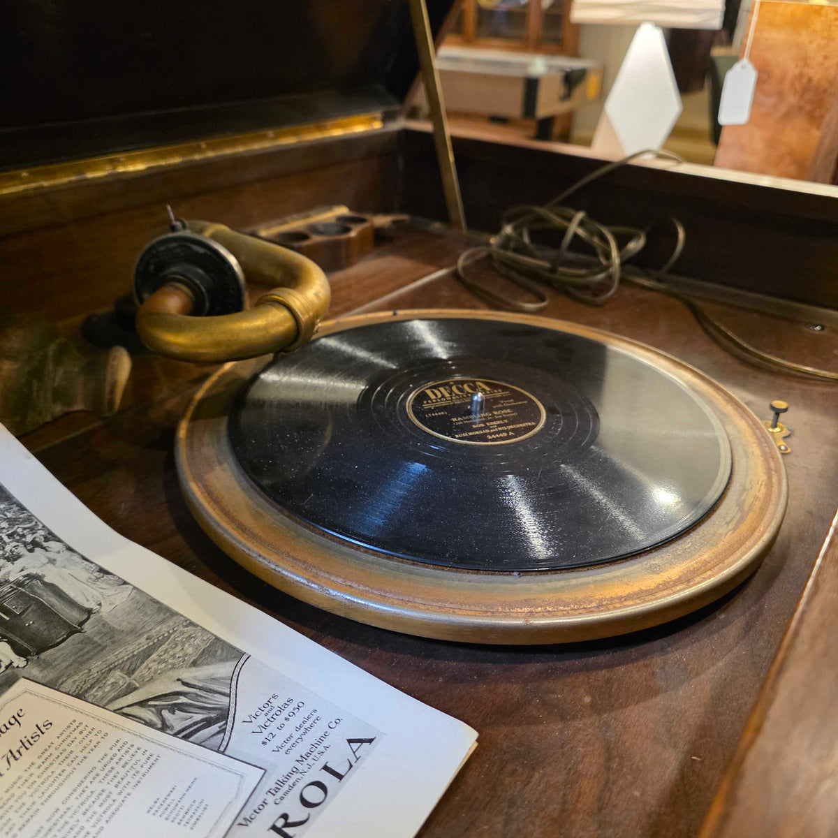 Victrola Carved Wood Cabinet