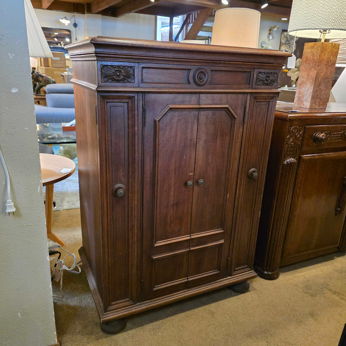 Victrola Carved Wood Cabinet