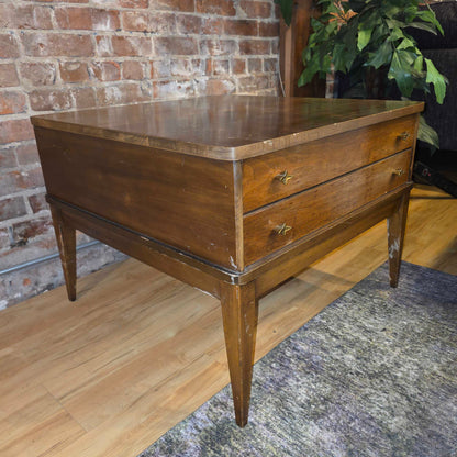 Mersman Square 1 Drawer End Table with Diamond Stamped Top
