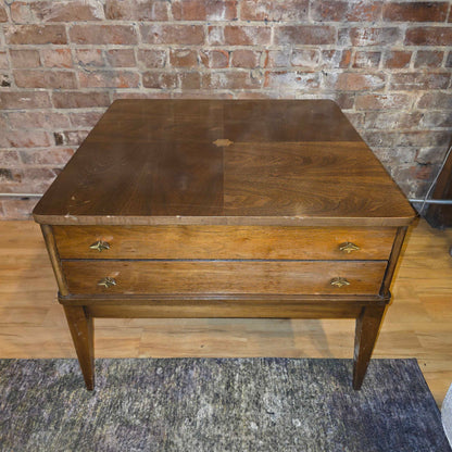 Mersman Square 1 Drawer End Table with Diamond Stamped Top