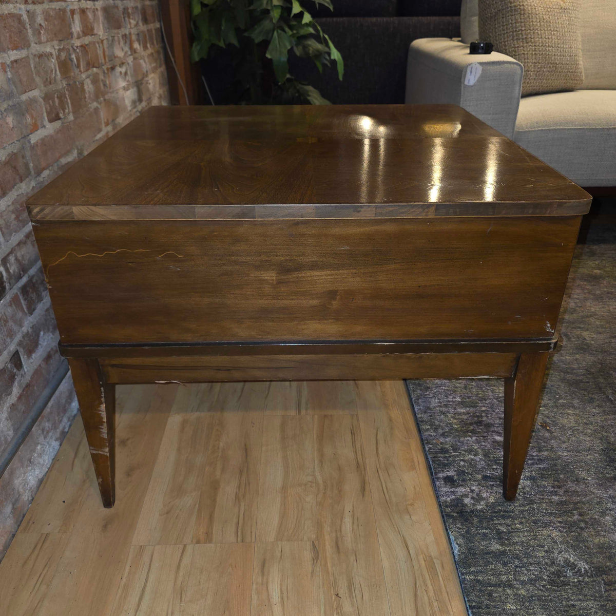 Mersman Square 1 Drawer End Table with Diamond Stamped Top