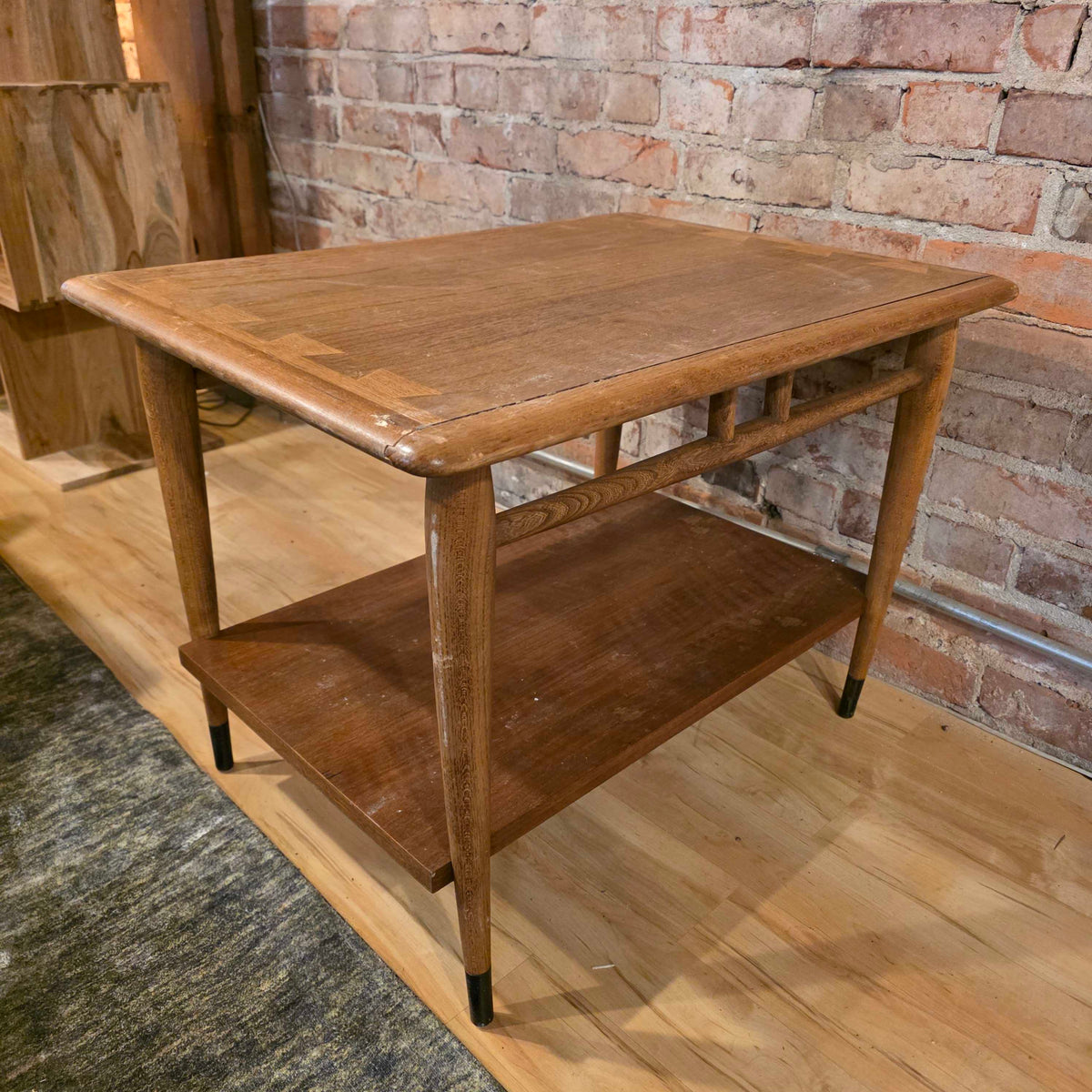 Lane Dovetail Inlay 2 Tier End Table