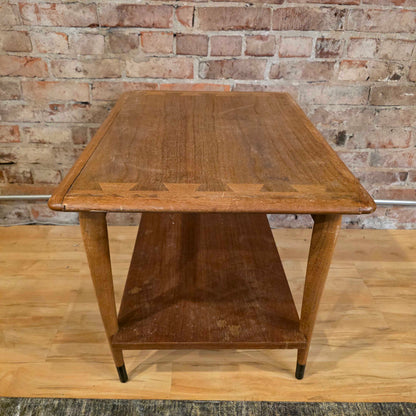 Lane Dovetail Inlay 2 Tier End Table