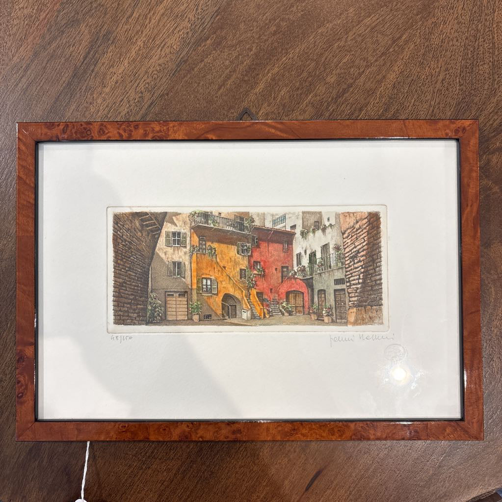 Italian Buildings Signed Art