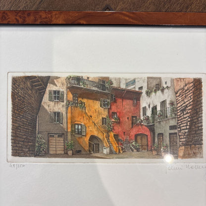 Italian Buildings Signed Art