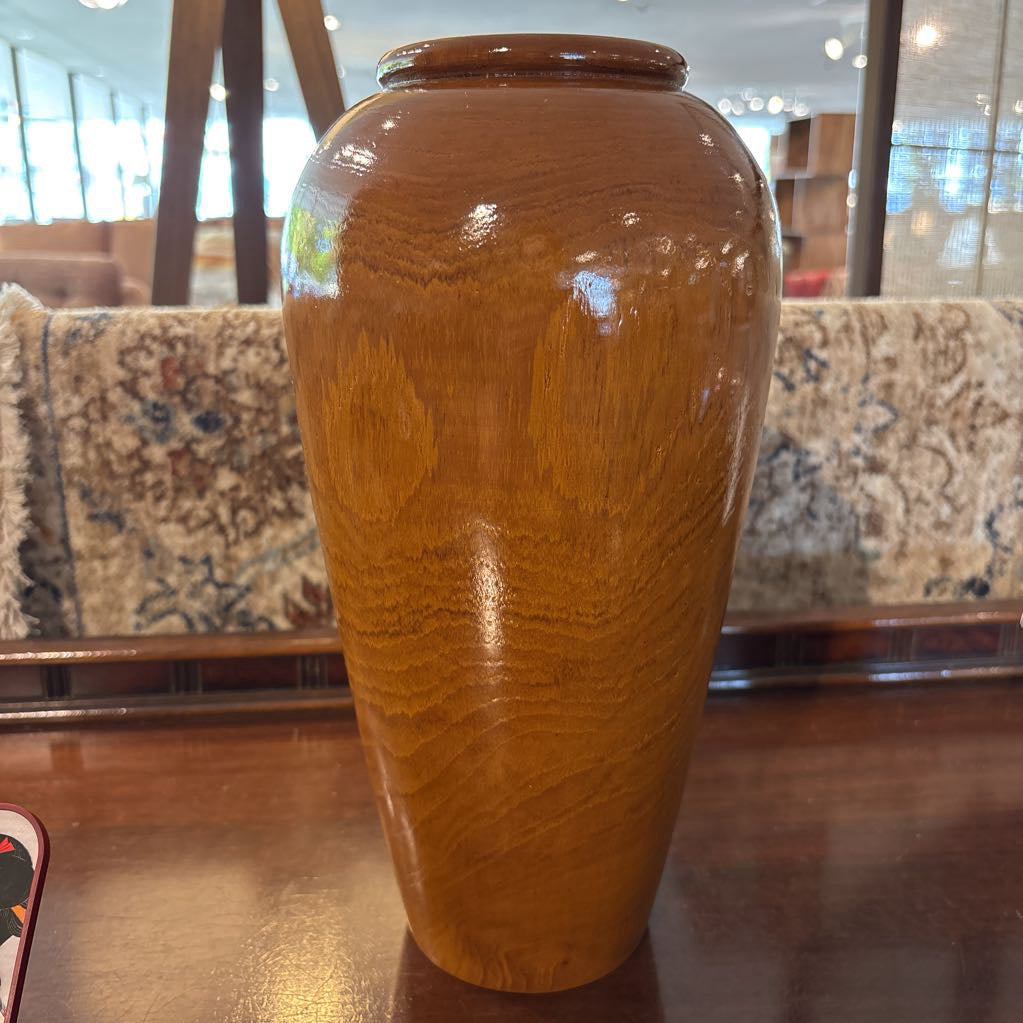 Tall Wooden Vase