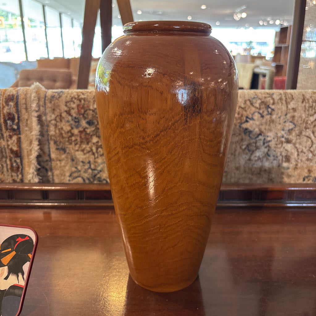 Tall Wooden Vase