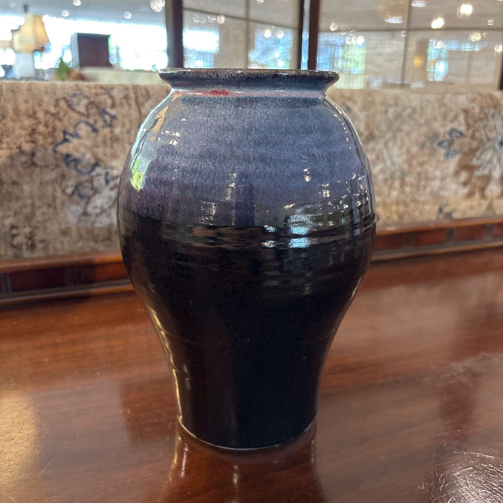 Blue and Dark Glazed Vase