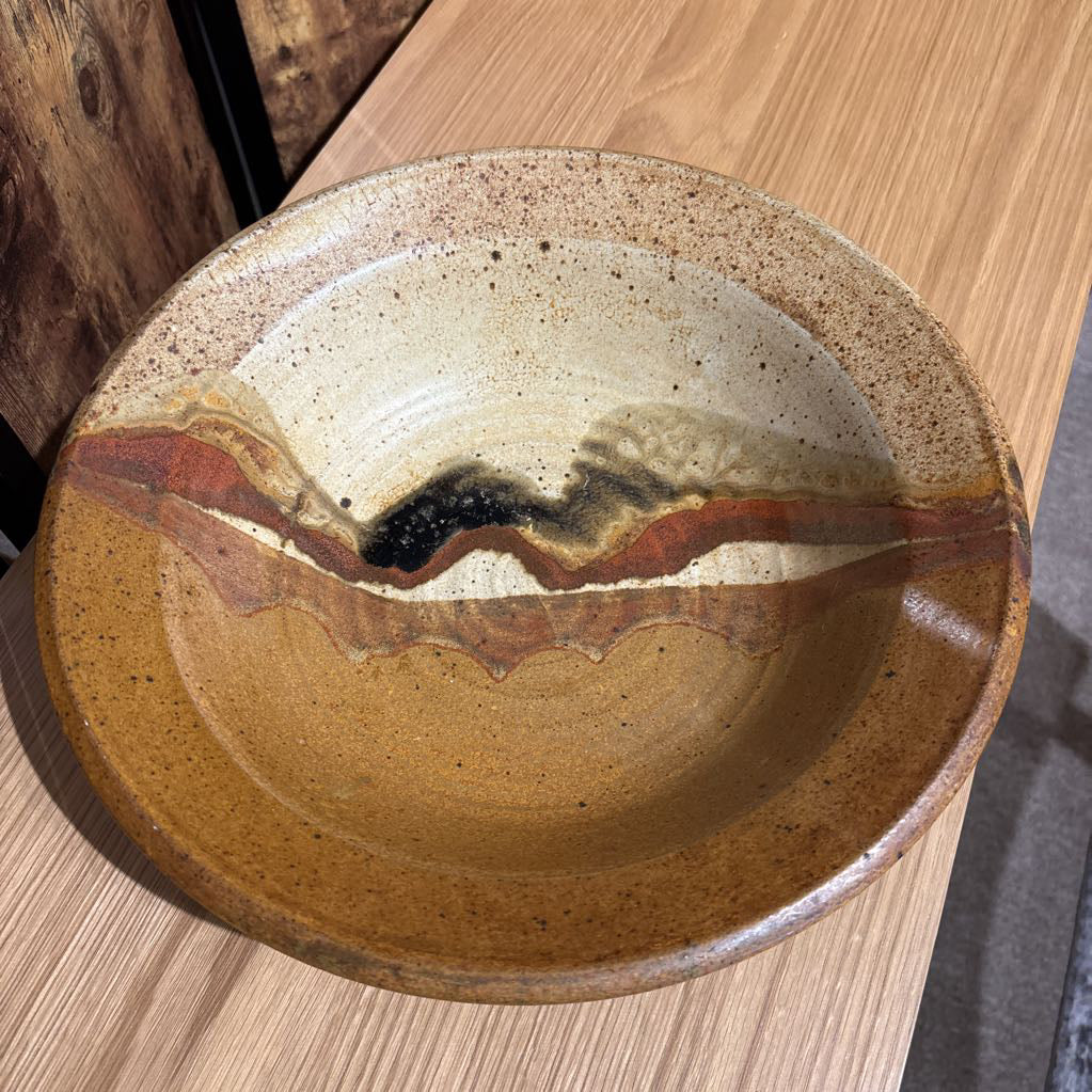 Large Speckled Glaze Stoneware Bowl