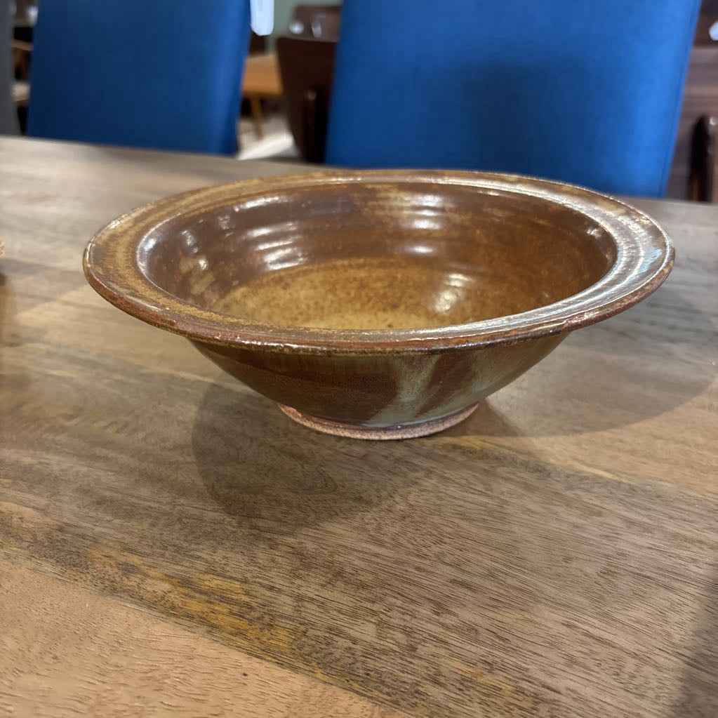 Brown Glazed Stoneware Bowl