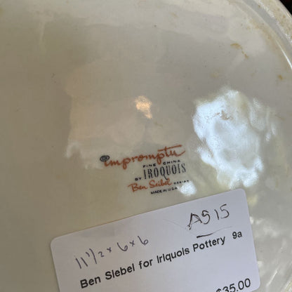 Ben Siebel for Iriquois Pottery AS IS