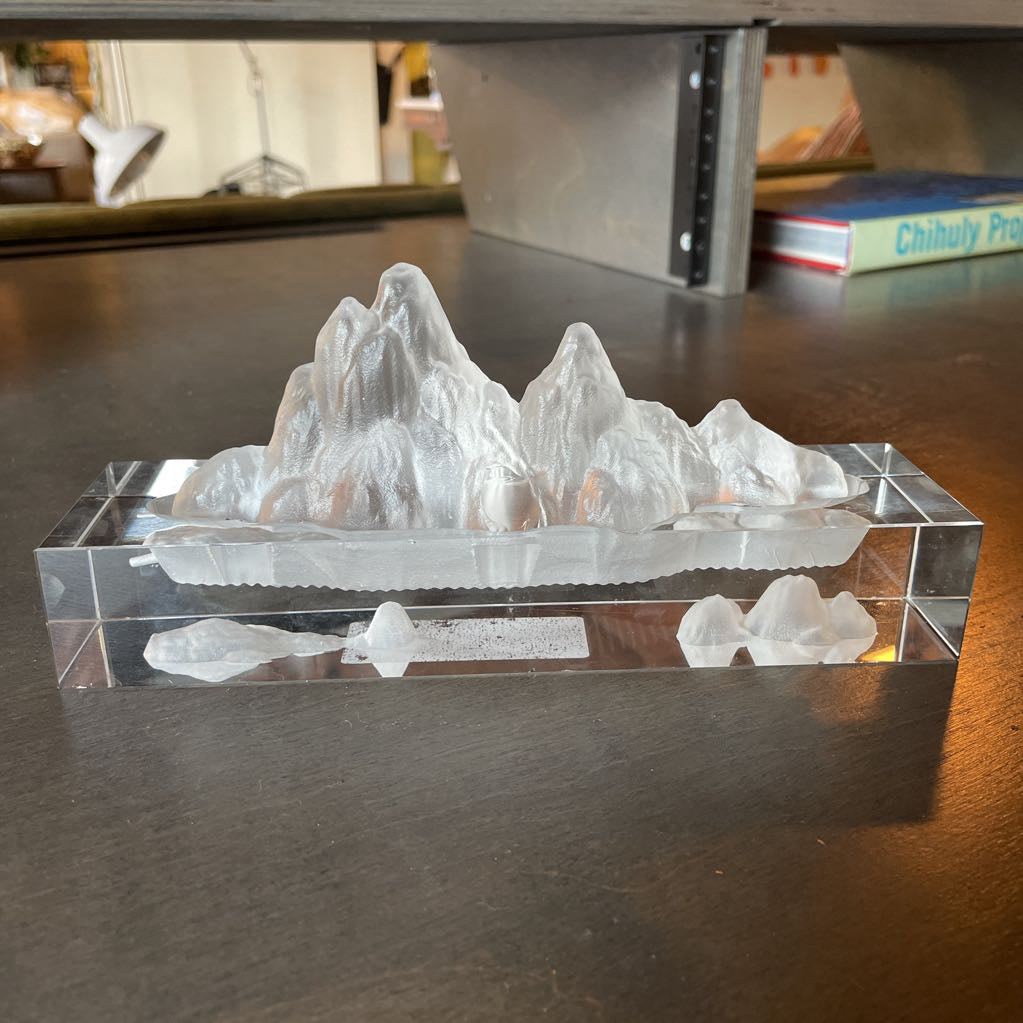 Crystal Mountainscape(removable) on Rectangular Base